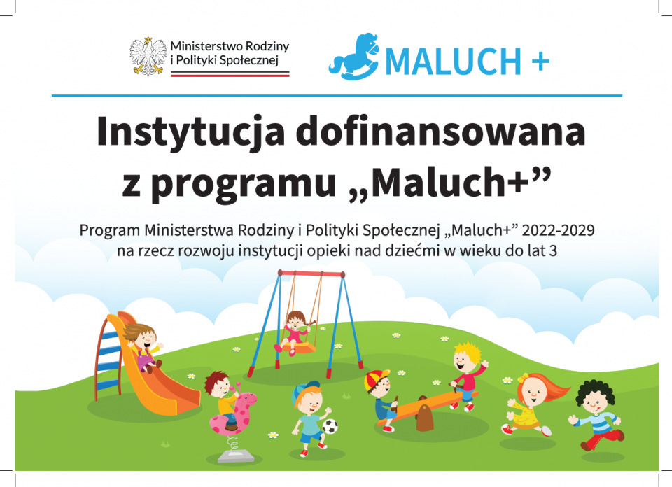 Ikona logo Instytucja dofinansowana z programu Maluch+