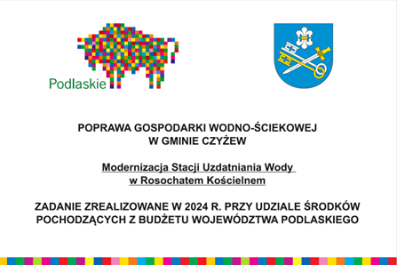 Ikona logo Modernizacja Stacji Uzdatniania Wody w Rosochatem Kościelnem